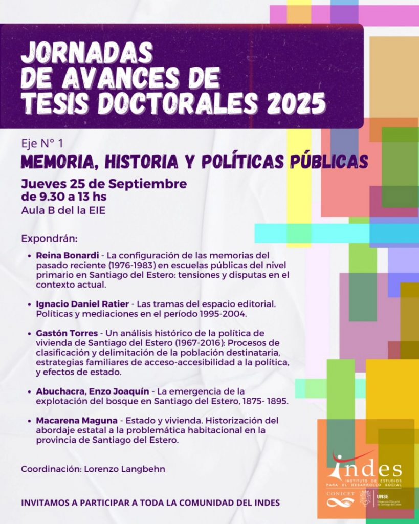 Jornadas de Avances de Tesis Doctorales 2025