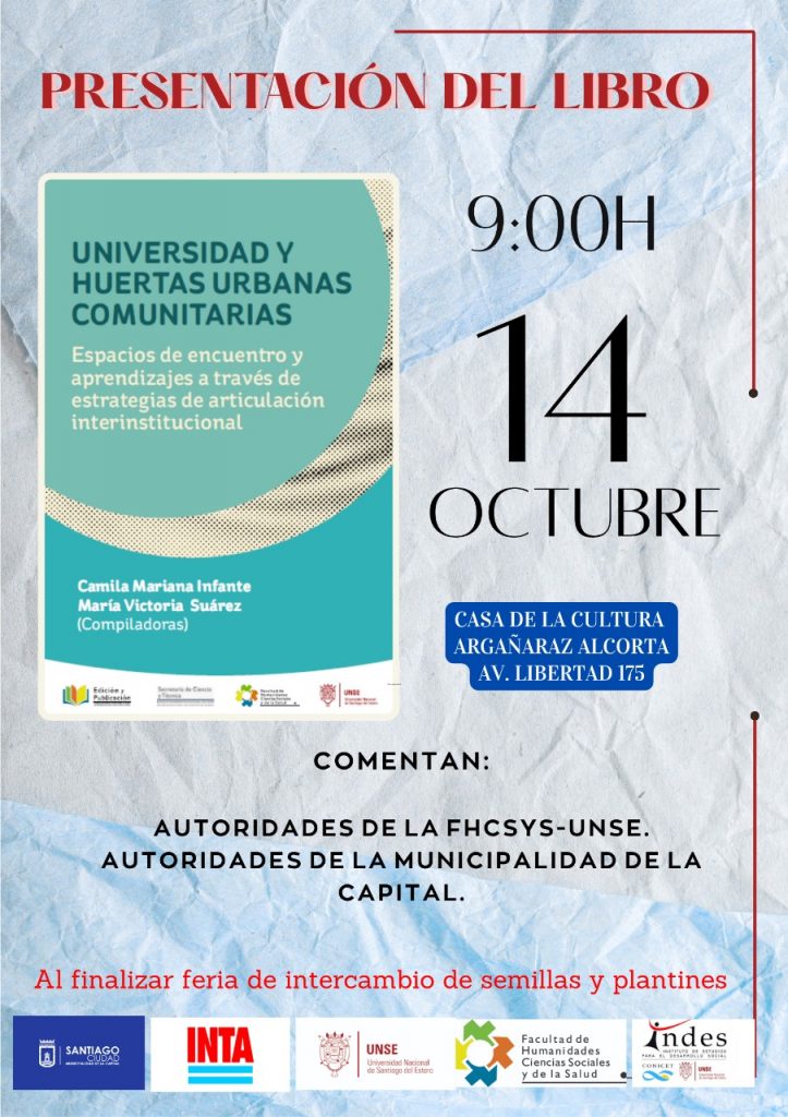 Presentación de libro: Universidad y Huertas Urbanas Comunitarias