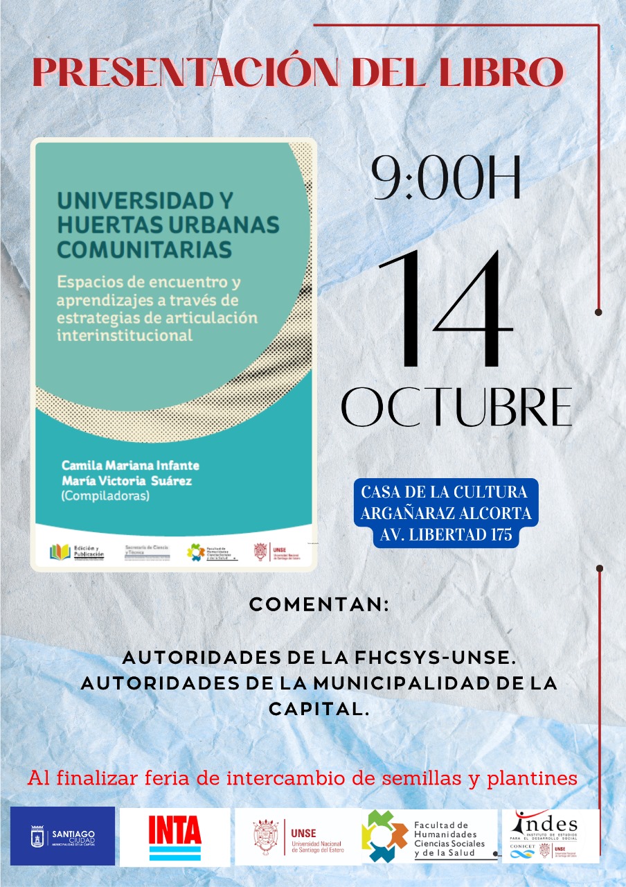 Presentación de libro: Universidad y Huertas Urbanas Comunitarias