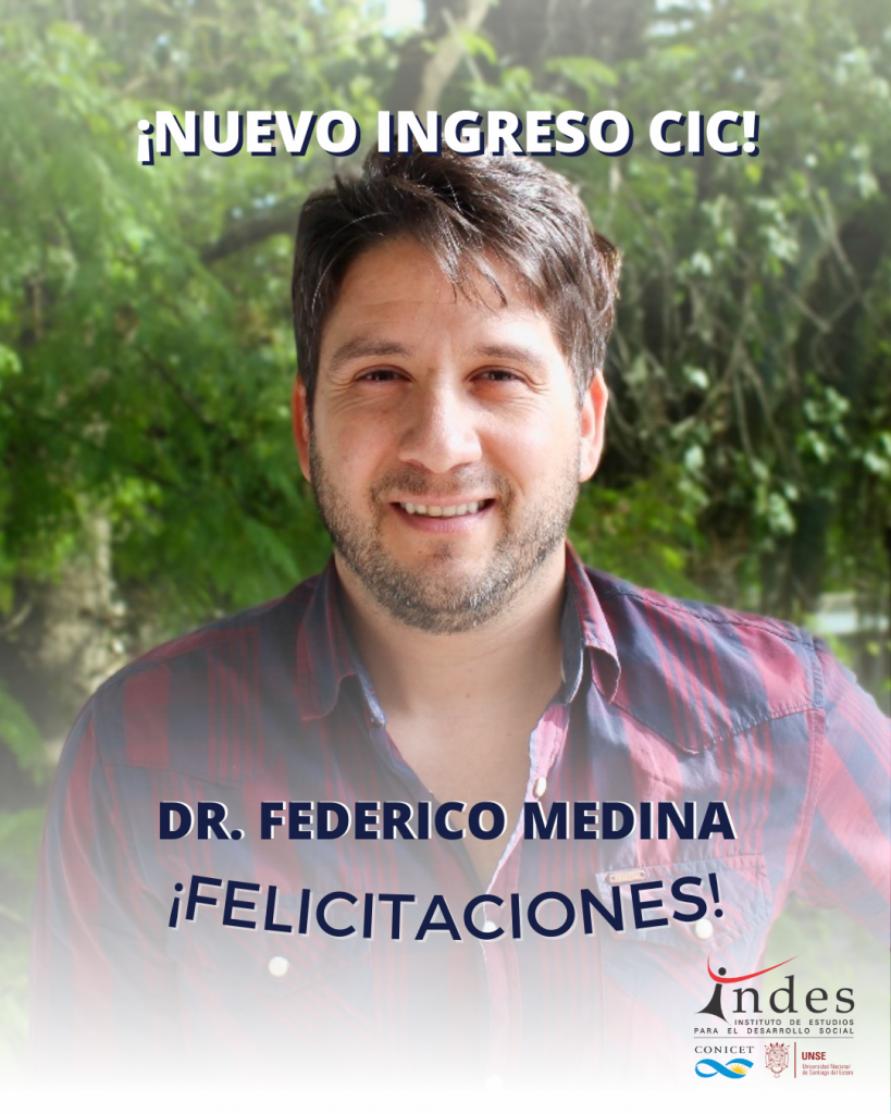 Federico Medina ingresa a la Carrera de Investigación Científica Federico Medina ingresa a la Carrera de Investigación Científica