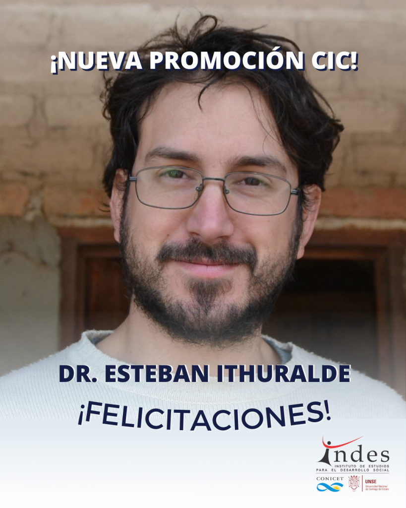 Esteban Ithuralde es promovido a Investigador Adjunto