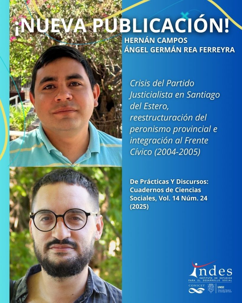 Nueva publicación: Crisis del Partido Justicialista en Santiago del Estero