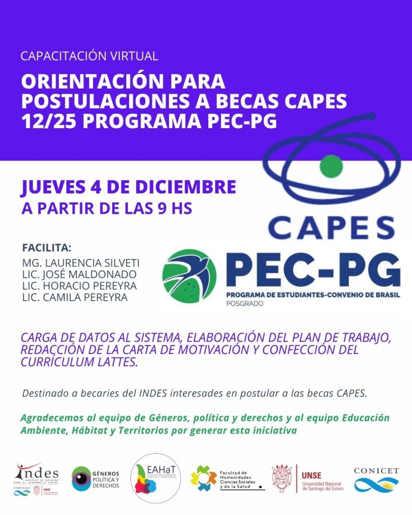 Capacitación virtual: Programa CAPES 12/25
