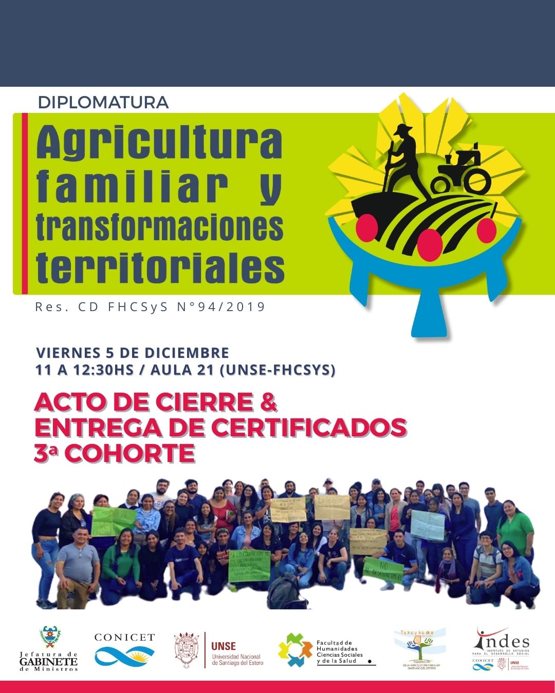 DAFYTT: Acto de cierre y entrega de certificados – 3era cohorte