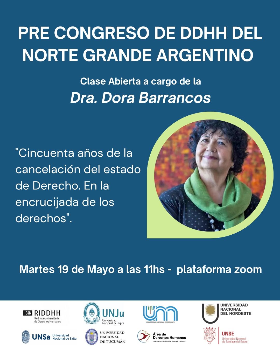 Clase Abierta de la Dra. Dora Barrancos para el Segundo Congreso de Derechos Humanos del Norte Grande Argentino