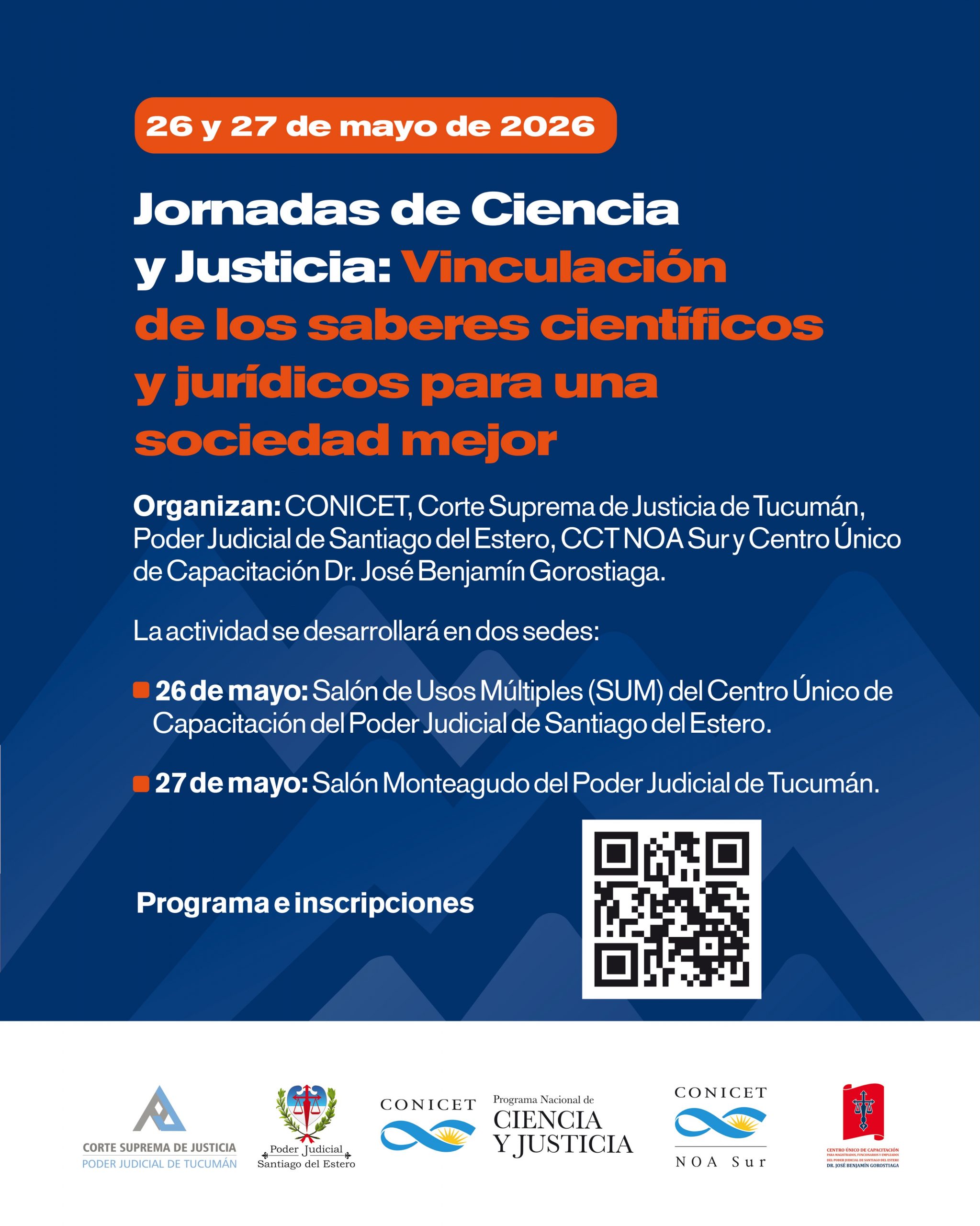 Jornadas de Ciencia y Justicia: Vinculación de los saberes científicos y jurídicos para una sociedad mejor