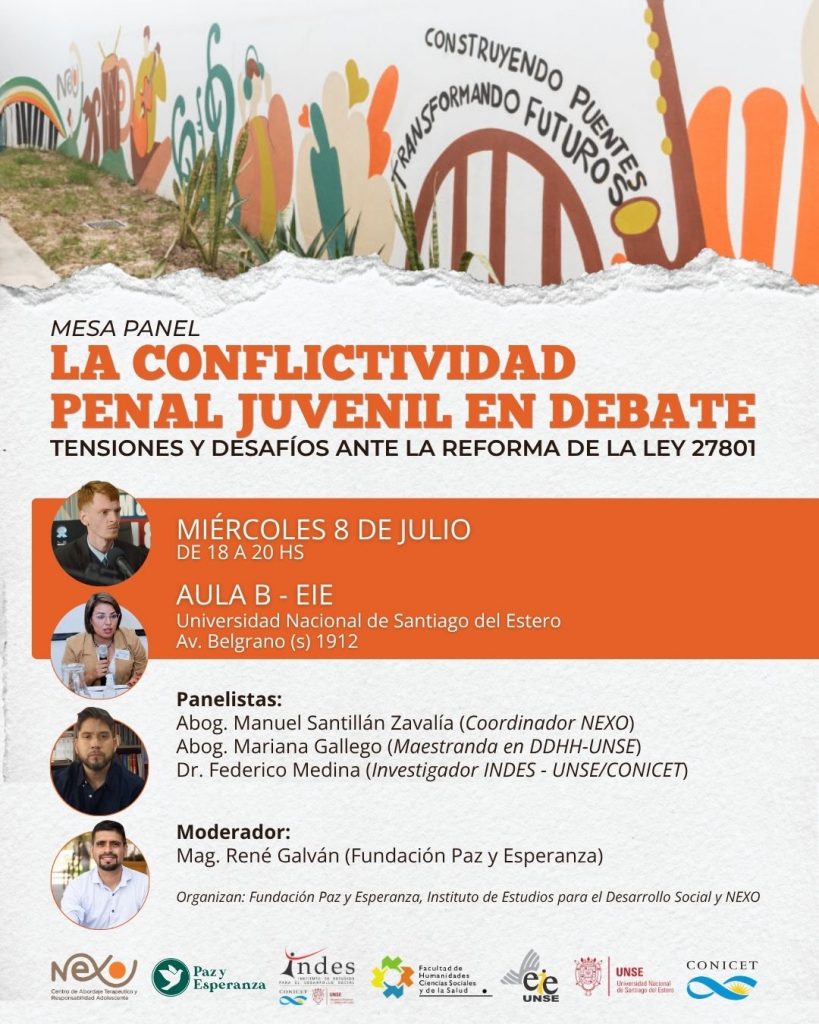 Mesa panel: La conflictividad penal juvenil en debate Mesa panel: La conflictividad penal juvenil en debate