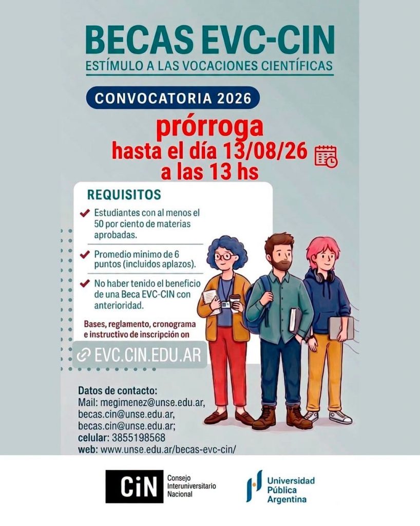 Prórroga Becas EVC-CIN 2026