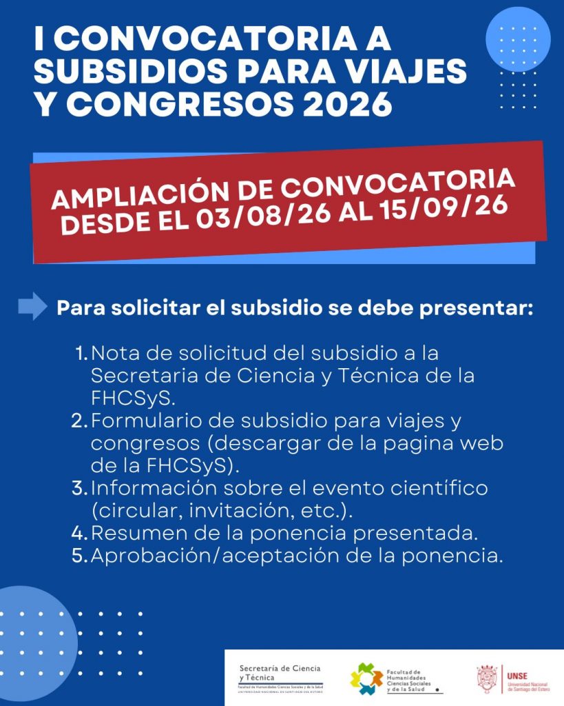 Ampliación de Convocatoria de Subsidios para Viajes y Congresos 2026